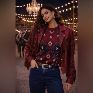 1980’s Vintage London Aztec Print Sweater. Size Medium.